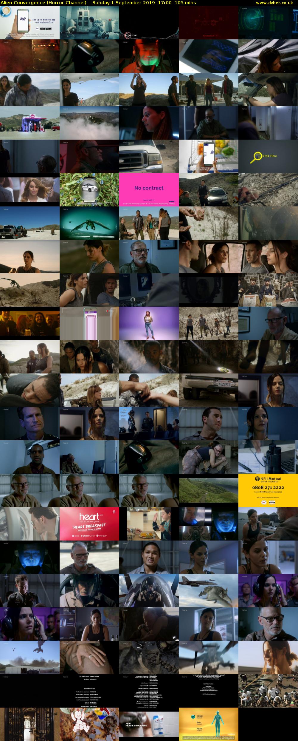Alien Convergence (Horror Channel) Sunday 1 September 2019 17:00 - 18:45