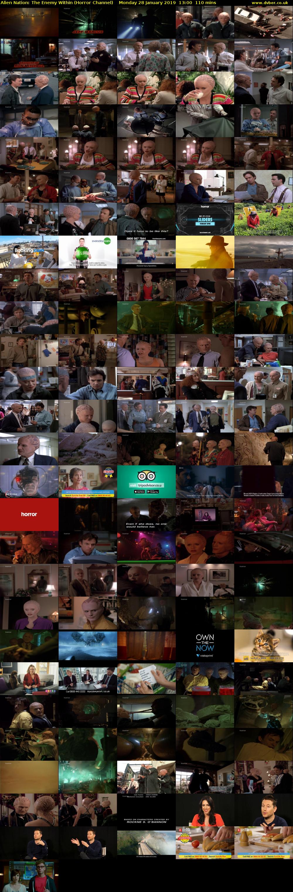 Alien Nation: The Enemy Within (Horror Channel) Monday 28 January 2019 13:00 - 14:50