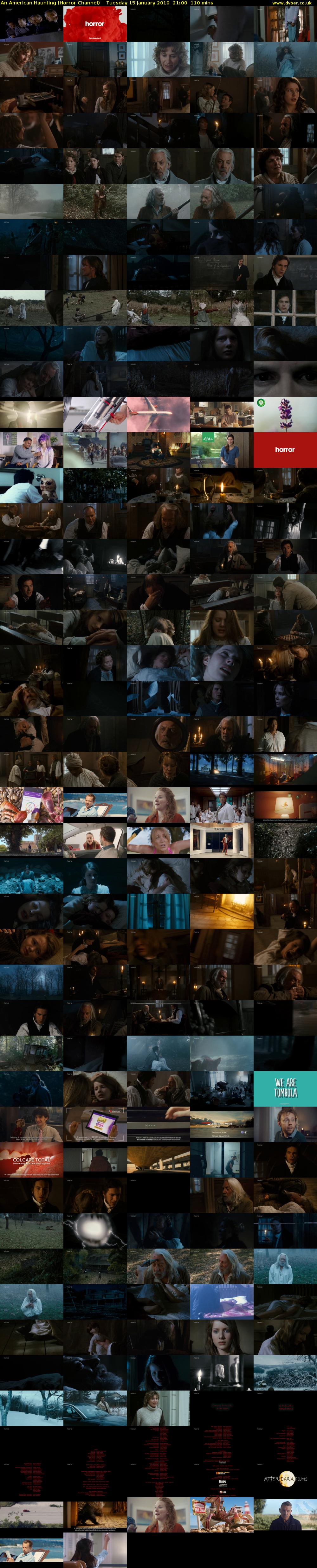 An American Haunting (Horror Channel) Tuesday 15 January 2019 21:00 - 22:50