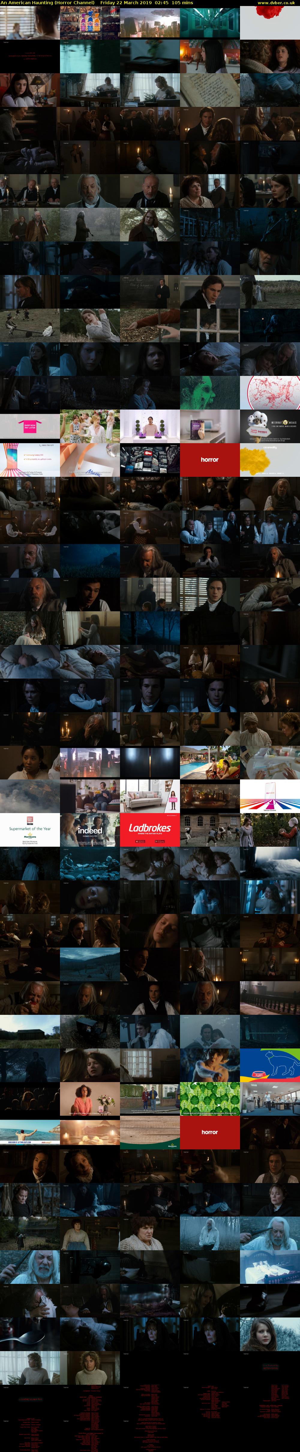 An American Haunting (Horror Channel) Friday 22 March 2019 02:45 - 04:30