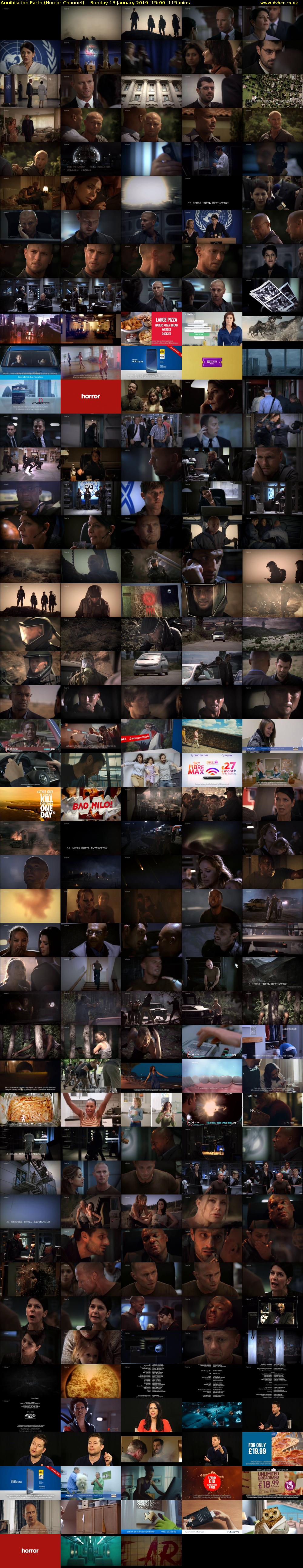 Annihilation Earth (Horror Channel) Sunday 13 January 2019 15:00 - 16:55