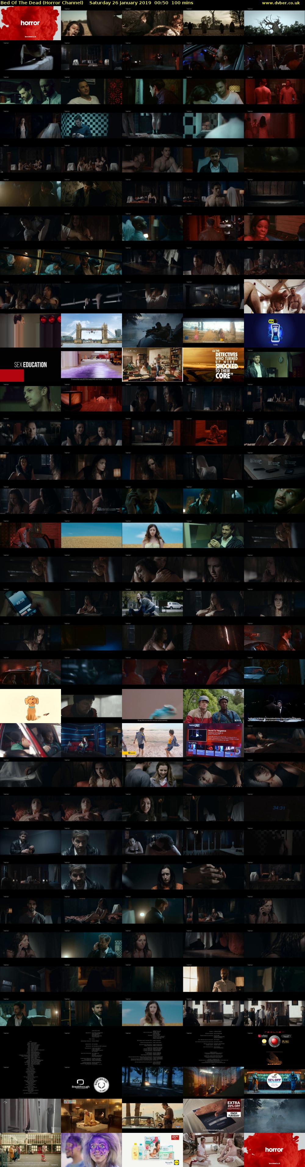 Bed Of The Dead (Horror Channel) Saturday 26 January 2019 00:50 - 02:30