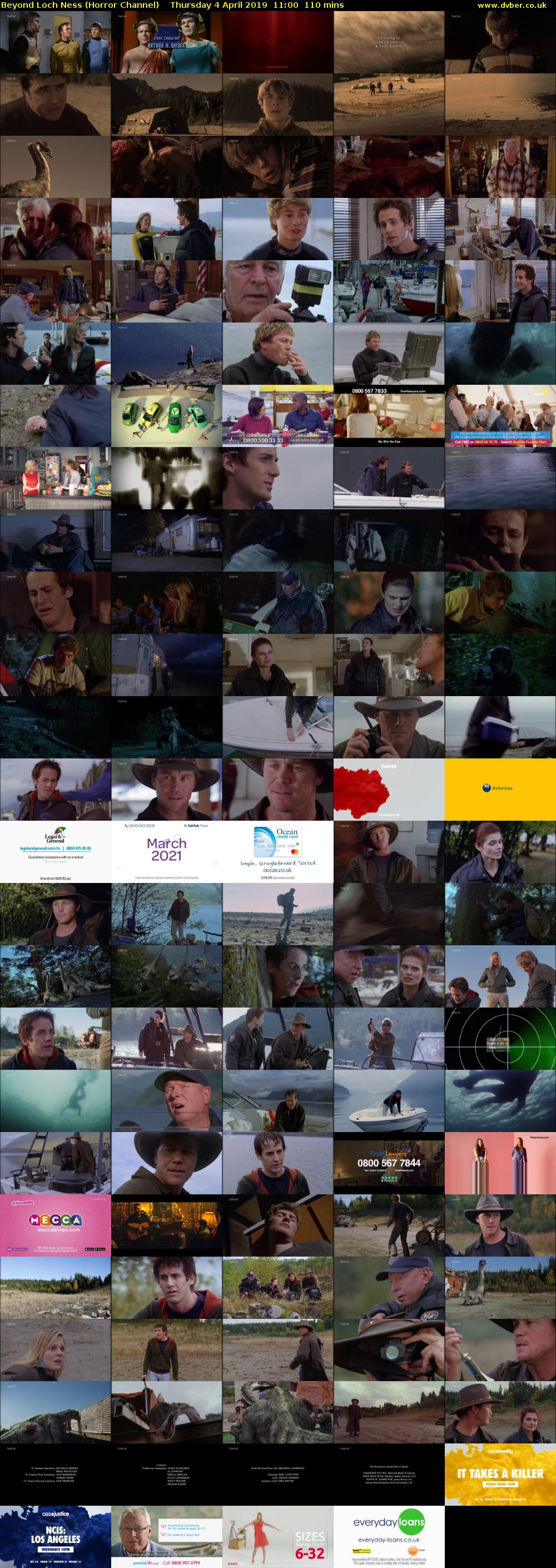 Beyond Loch Ness (Horror Channel) Thursday 4 April 2019 11:00 - 12:50