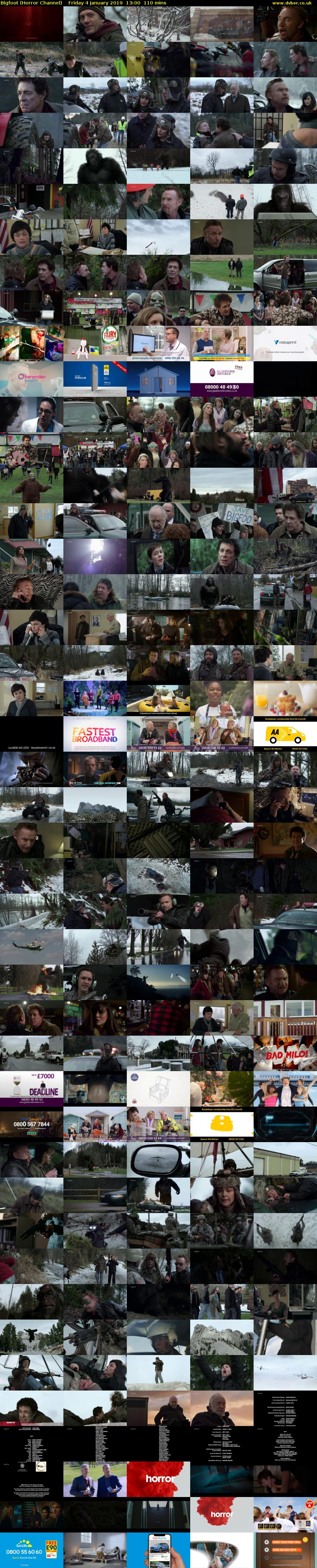 Bigfoot (Horror Channel) Friday 4 January 2019 13:00 - 14:50