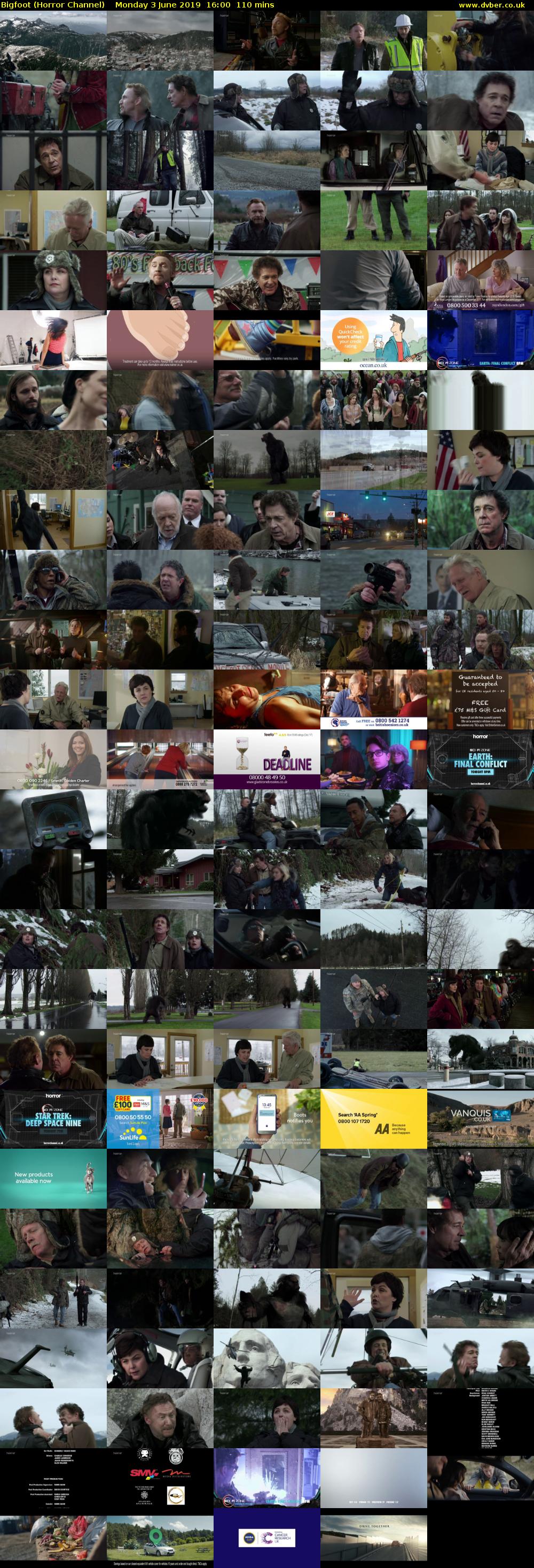 Bigfoot (Horror Channel) Monday 3 June 2019 16:00 - 17:50
