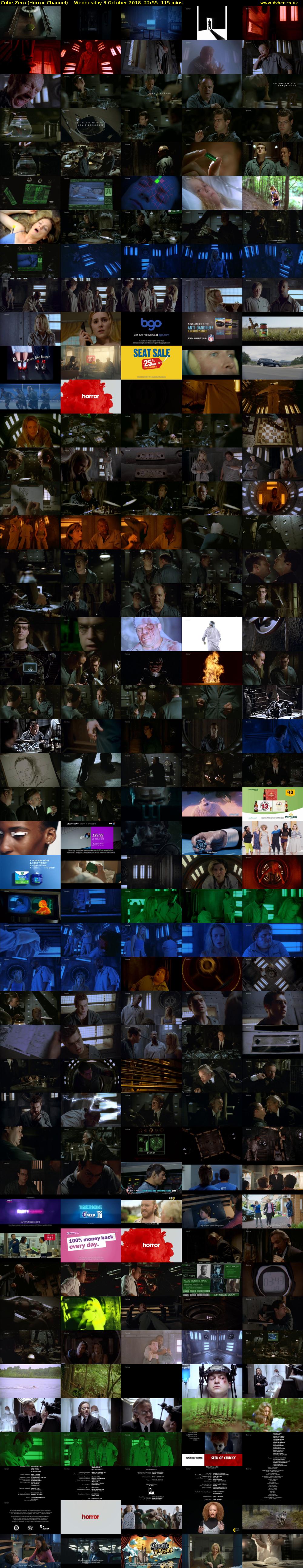 Cube Zero (Horror Channel) Wednesday 3 October 2018 22:55 - 00:50