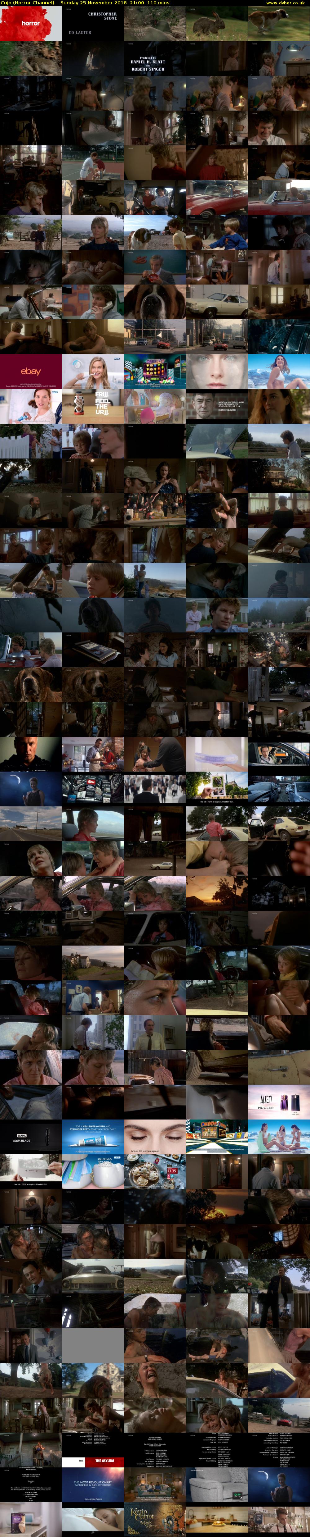 Cujo (Horror Channel) Sunday 25 November 2018 21:00 - 22:50