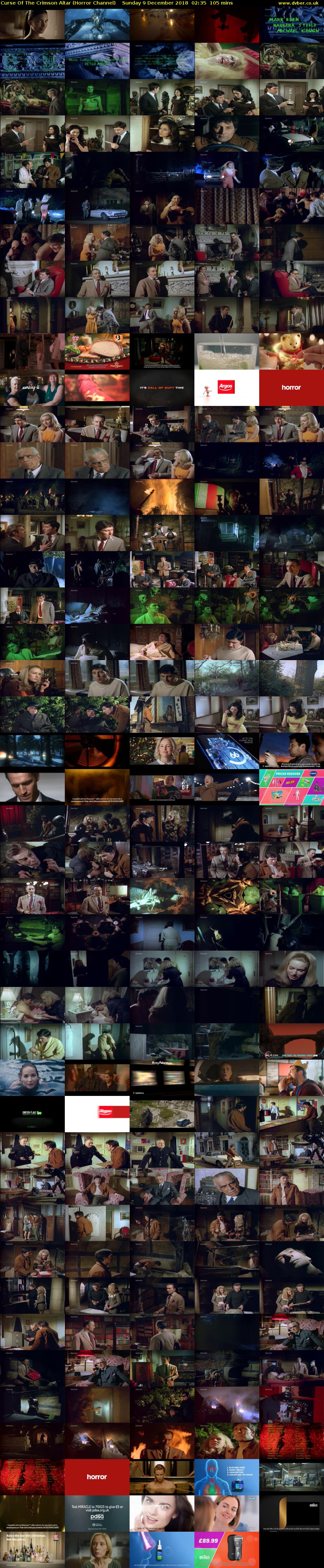 Curse Of The Crimson Altar (Horror Channel) Sunday 9 December 2018 02:35 - 04:20