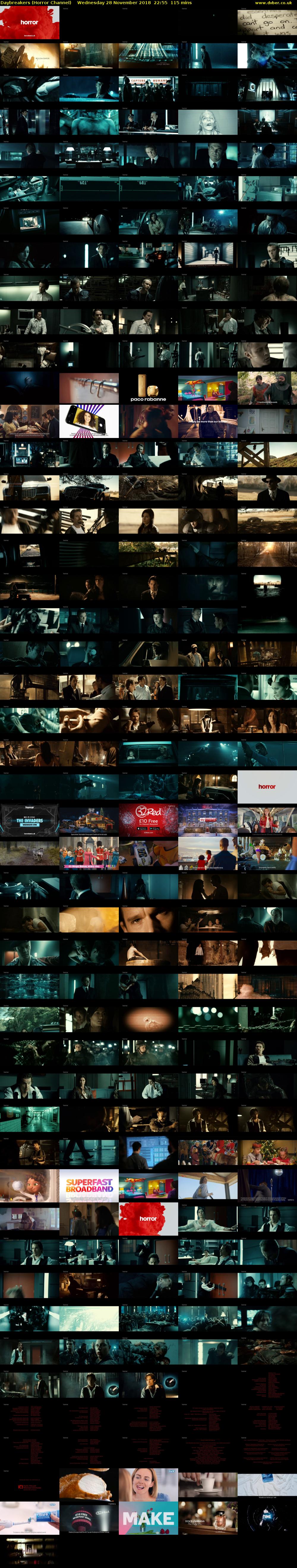 Daybreakers (Horror Channel) Wednesday 28 November 2018 22:55 - 00:50