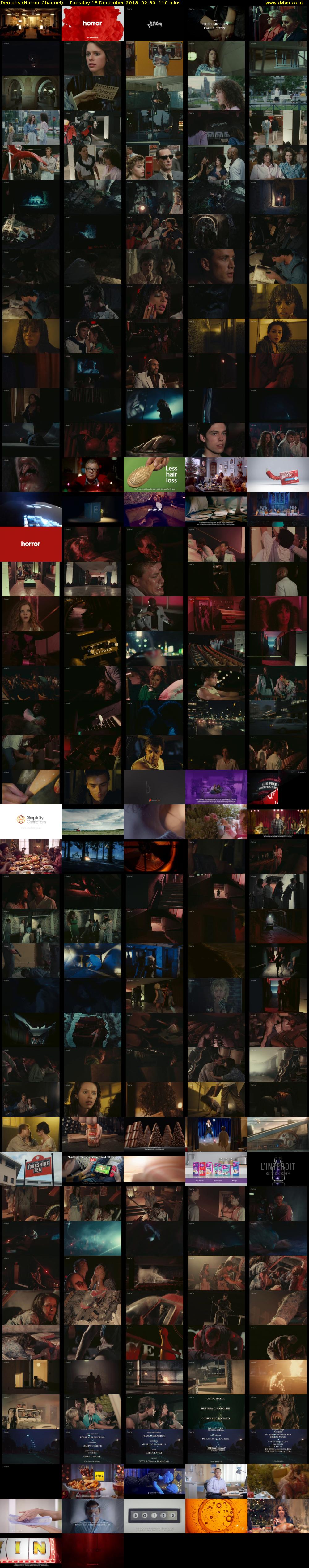 Demons (Horror Channel) Tuesday 18 December 2018 02:30 - 04:20