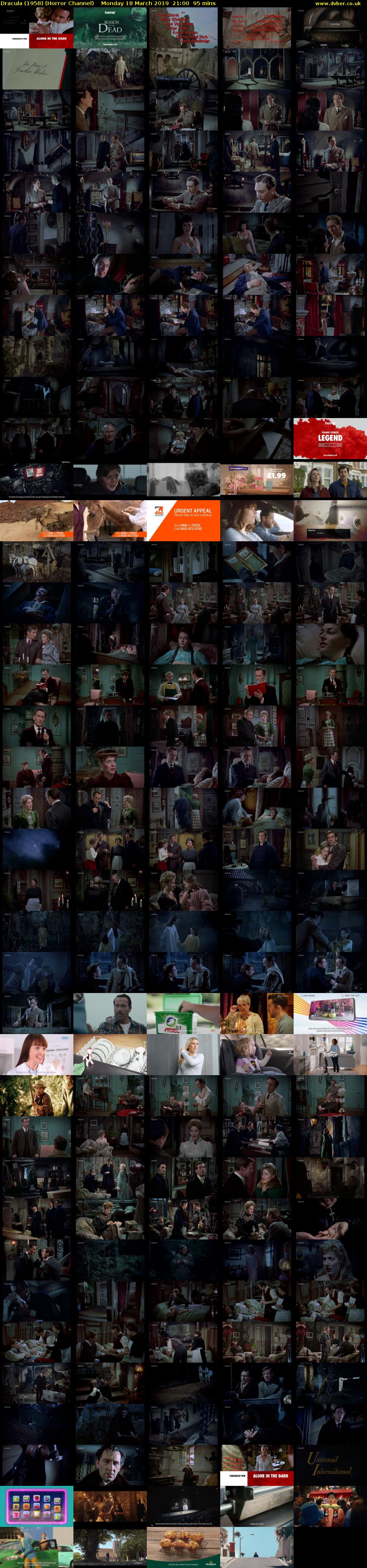 Dracula (1958) (Horror Channel) Monday 18 March 2019 21:00 - 22:35