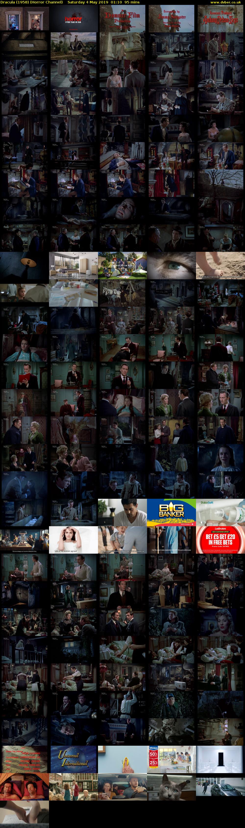 Dracula (1958) (Horror Channel) Saturday 4 May 2019 01:10 - 02:45