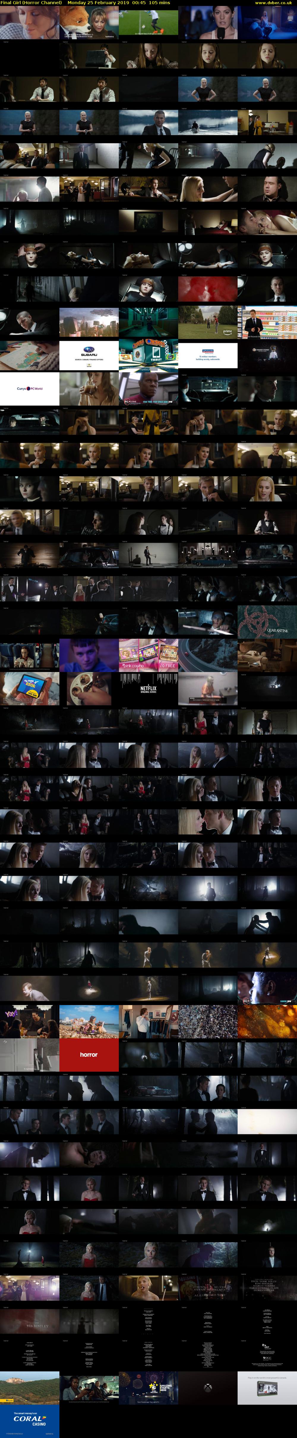 Final Girl (Horror Channel) Monday 25 February 2019 00:45 - 02:30