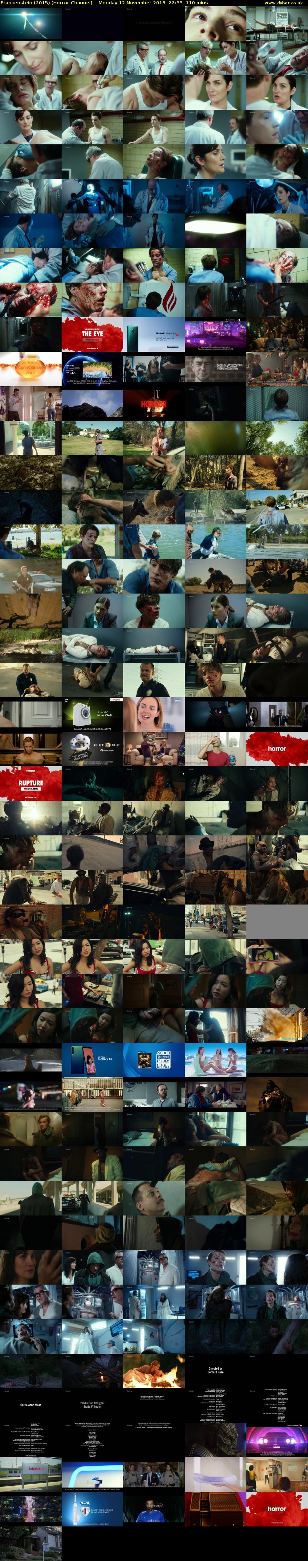 Frankenstein (2015) (Horror Channel) Monday 12 November 2018 22:55 - 00:45