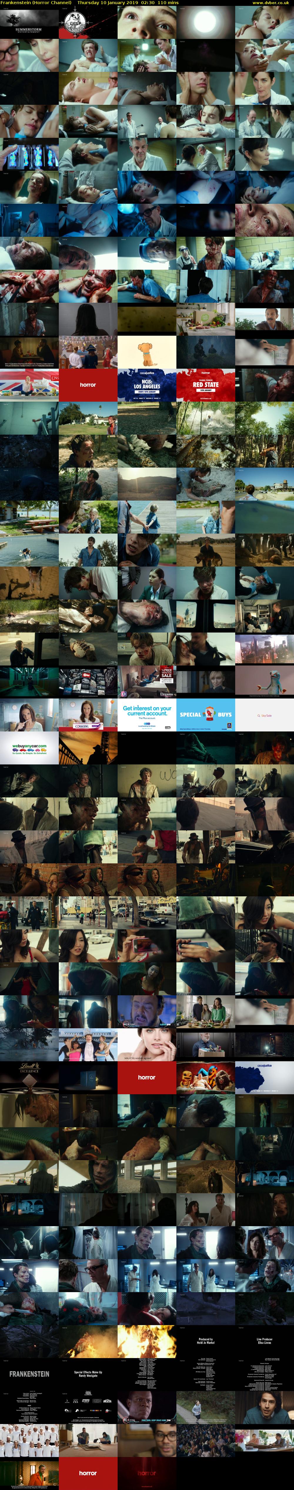 Frankenstein (Horror Channel) Thursday 10 January 2019 02:30 - 04:20