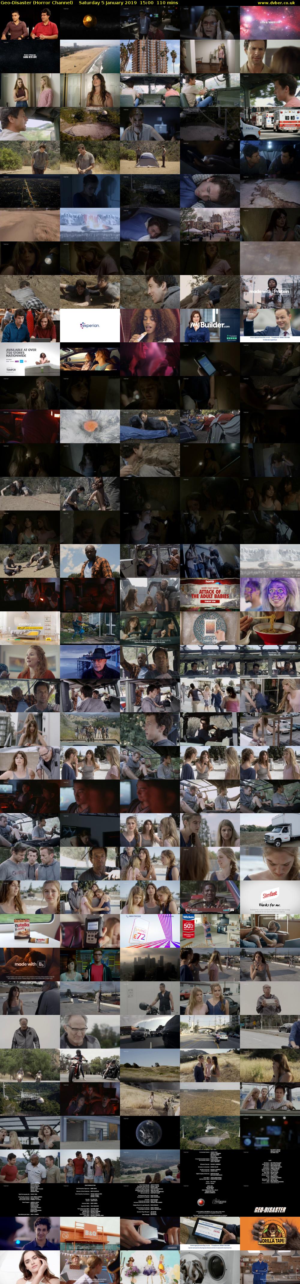 Geo-Disaster (Horror Channel) Saturday 5 January 2019 15:00 - 16:50