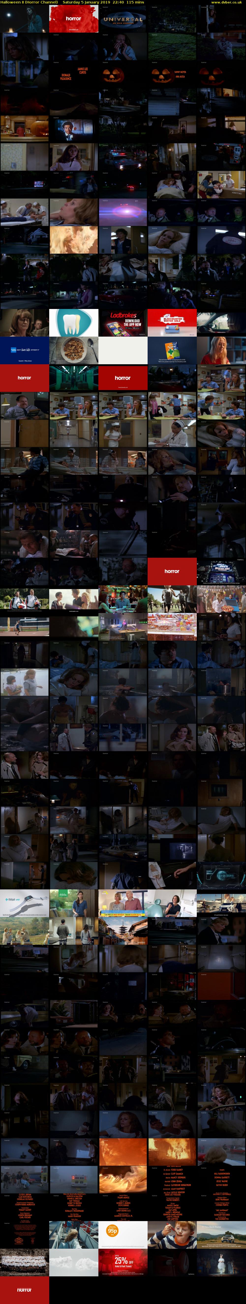 Halloween II (Horror Channel) Saturday 5 January 2019 22:40 - 00:35