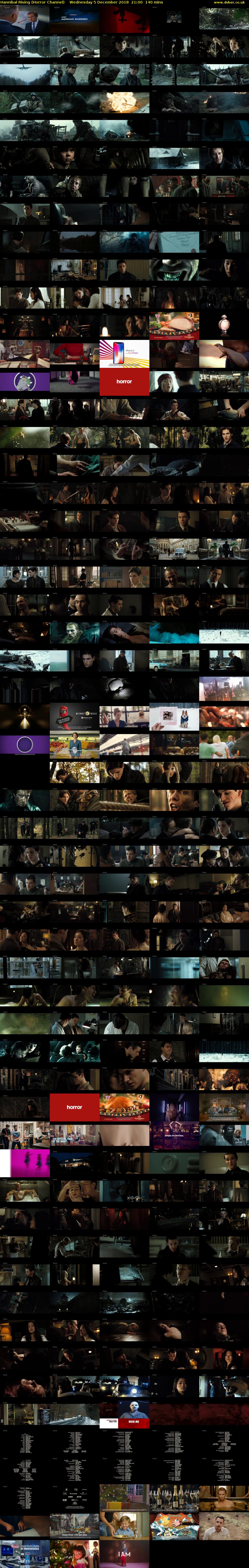 Hannibal Rising (Horror Channel) Wednesday 5 December 2018 21:00 - 23:20