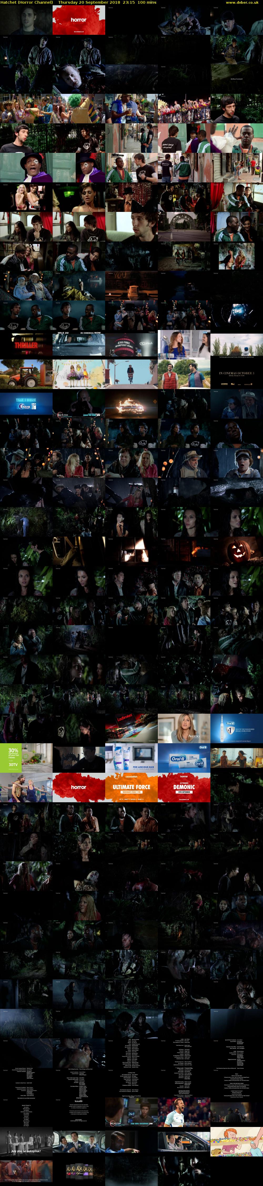 Hatchet (Horror Channel) Thursday 20 September 2018 23:15 - 00:55