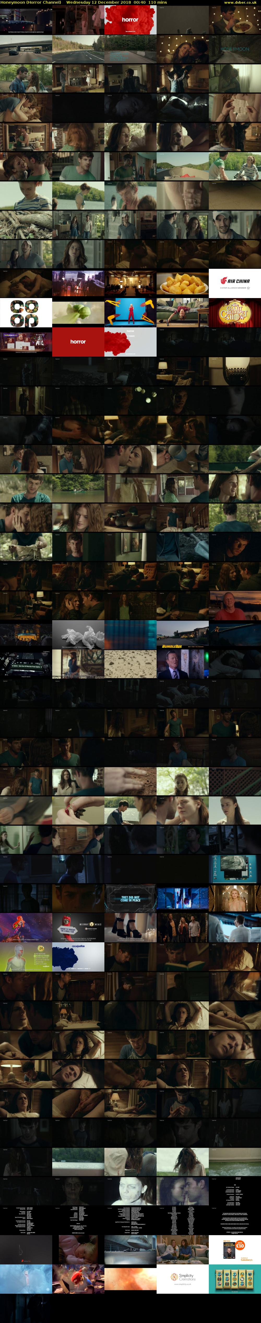 Honeymoon (Horror Channel) Wednesday 12 December 2018 00:40 - 02:30