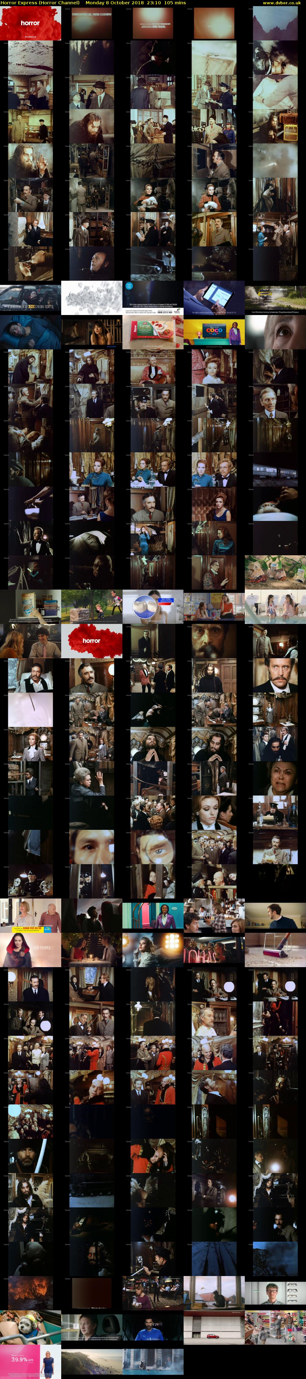 Horror Express (Horror Channel) Monday 8 October 2018 23:10 - 00:55