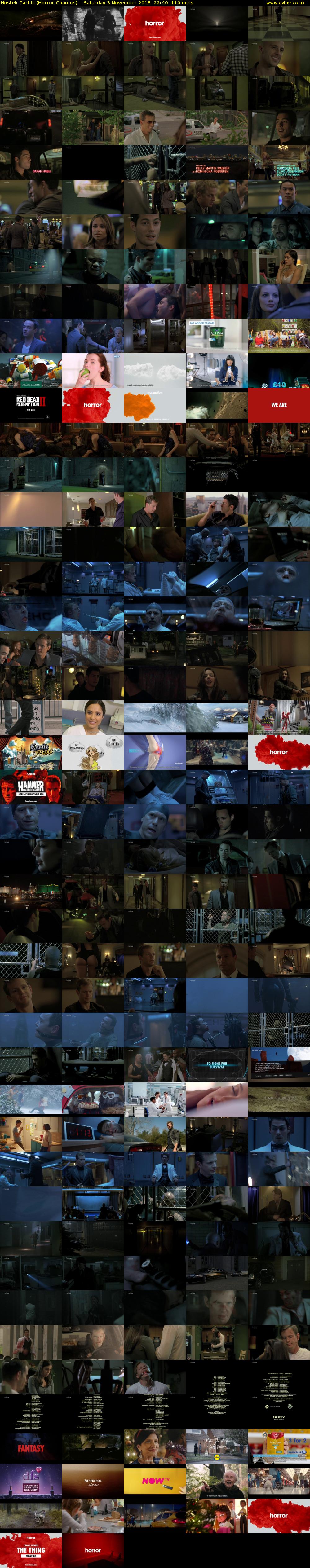 Hostel: Part III (Horror Channel) Saturday 3 November 2018 22:40 - 00:30