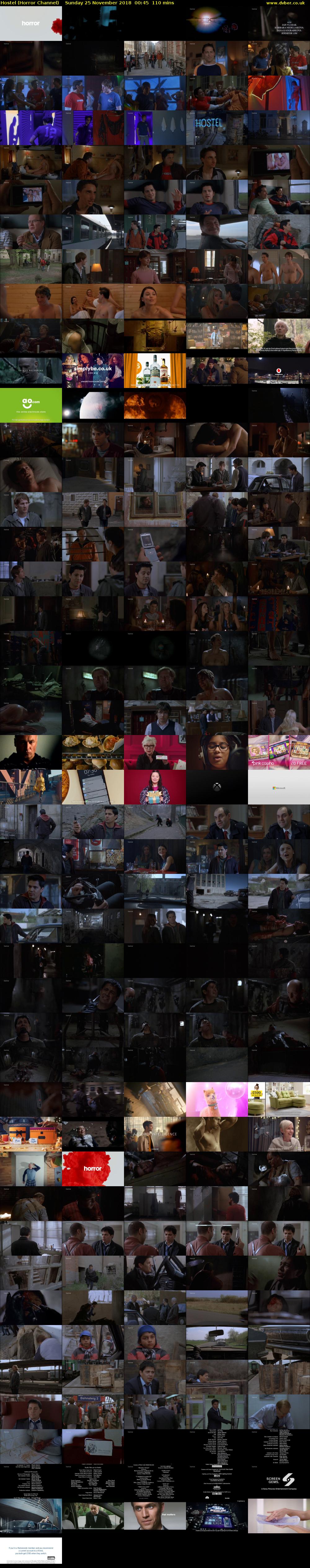 Hostel (Horror Channel) Sunday 25 November 2018 00:45 - 02:35