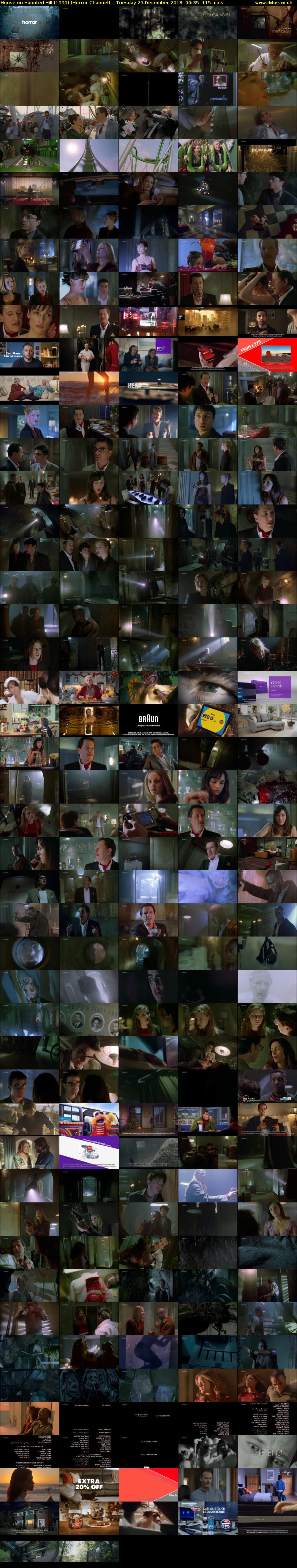 House On Haunted Hill (1999) (Horror Channel) Tuesday 25 December 2018 00:35 - 02:30