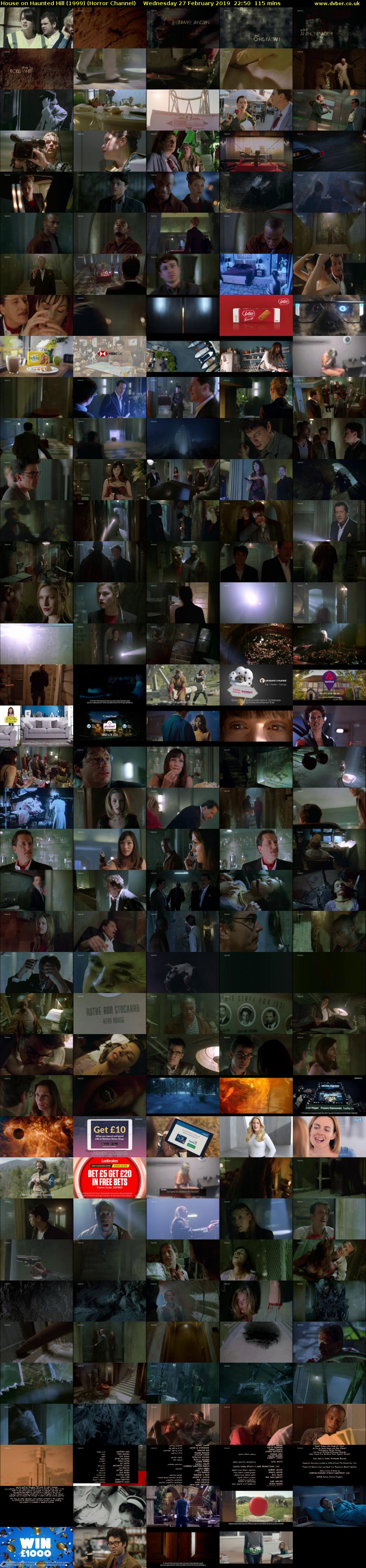 House On Haunted Hill (1999) (Horror Channel) Wednesday 27 February 2019 22:50 - 00:45
