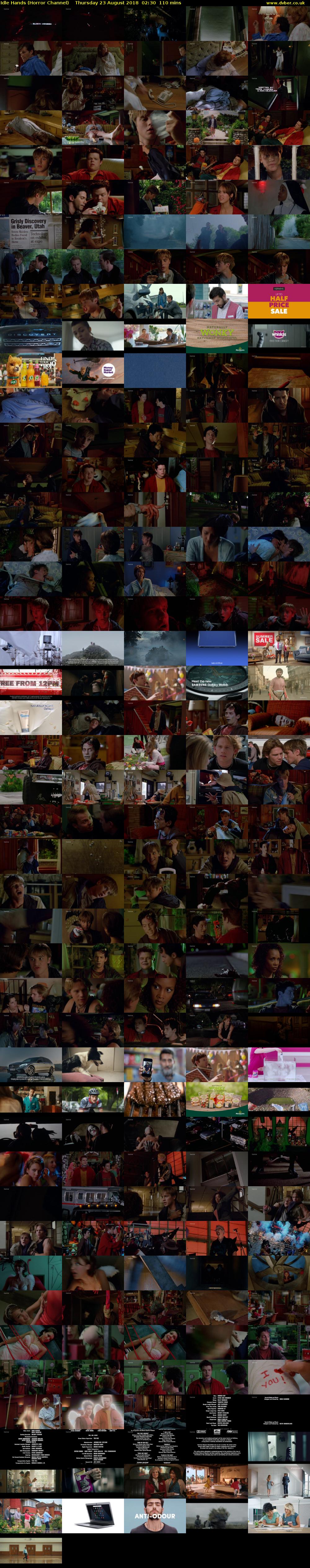 Idle Hands (Horror Channel) Thursday 23 August 2018 02:30 - 04:20
