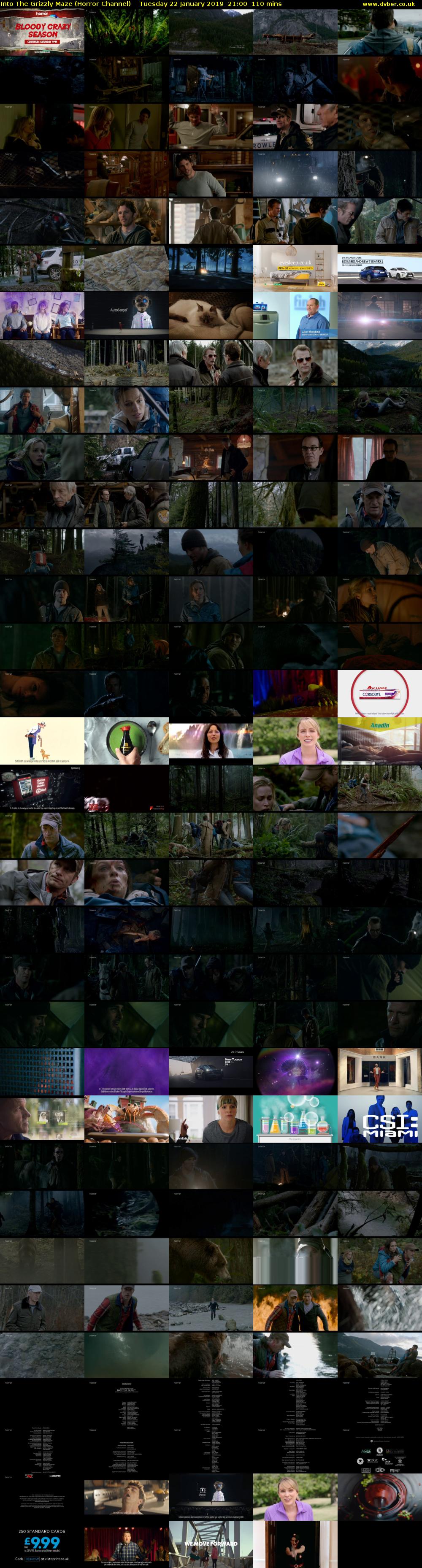 Into The Grizzly Maze (Horror Channel) Tuesday 22 January 2019 21:00 - 22:50