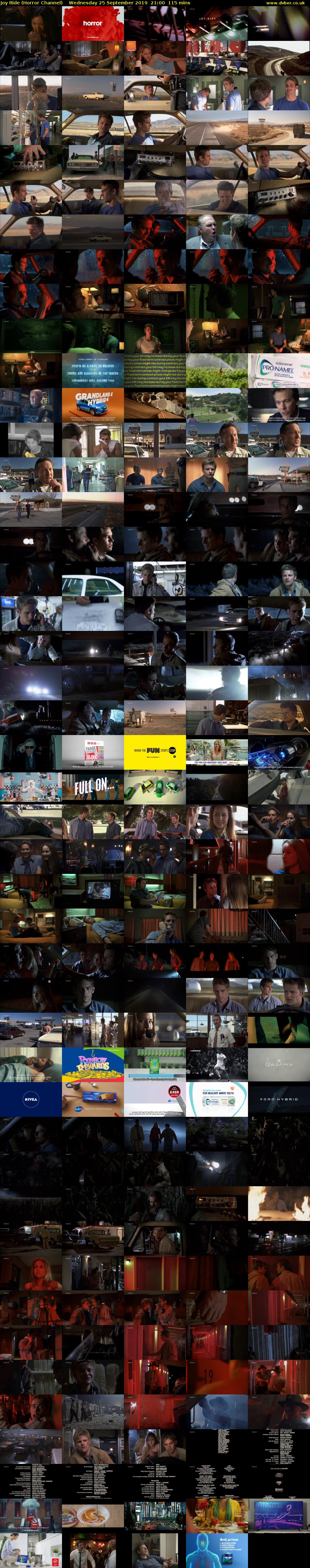 Joy Ride (Horror Channel) Wednesday 25 September 2019 21:00 - 22:55