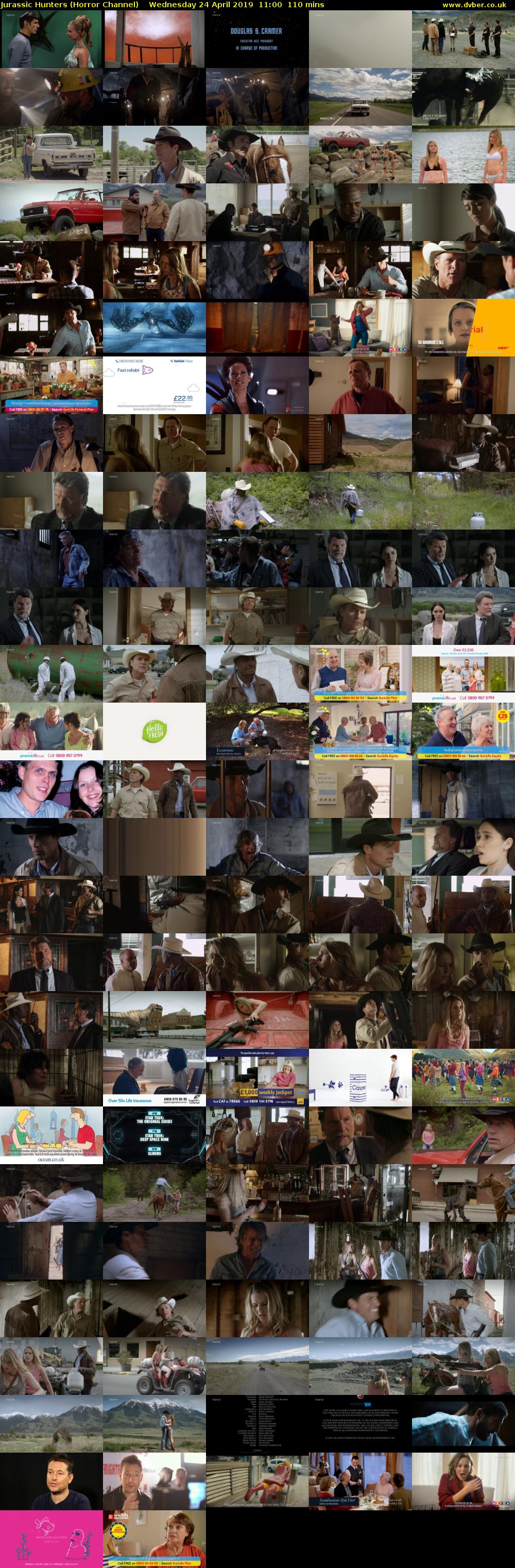Jurassic Hunters (Horror Channel) Wednesday 24 April 2019 11:00 - 12:50