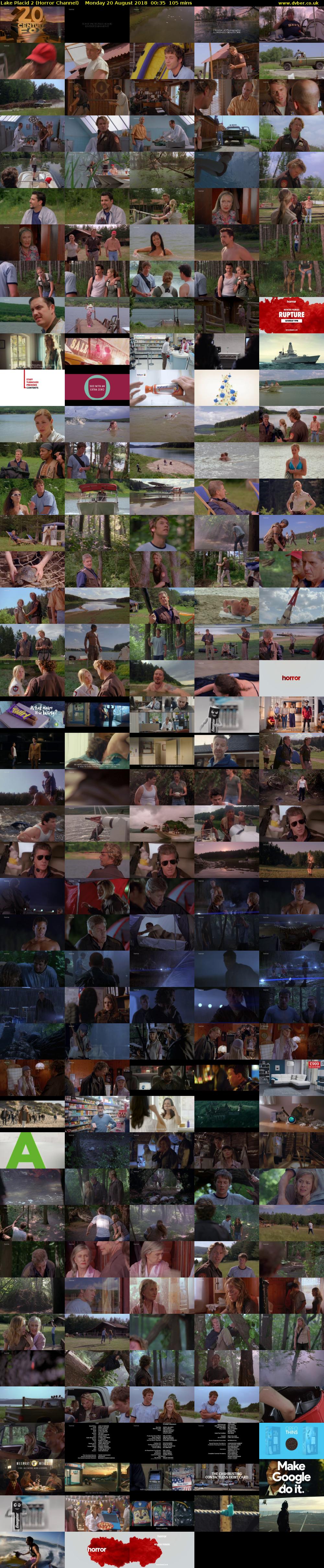 Lake Placid 2 (Horror Channel) Monday 20 August 2018 00:35 - 02:20