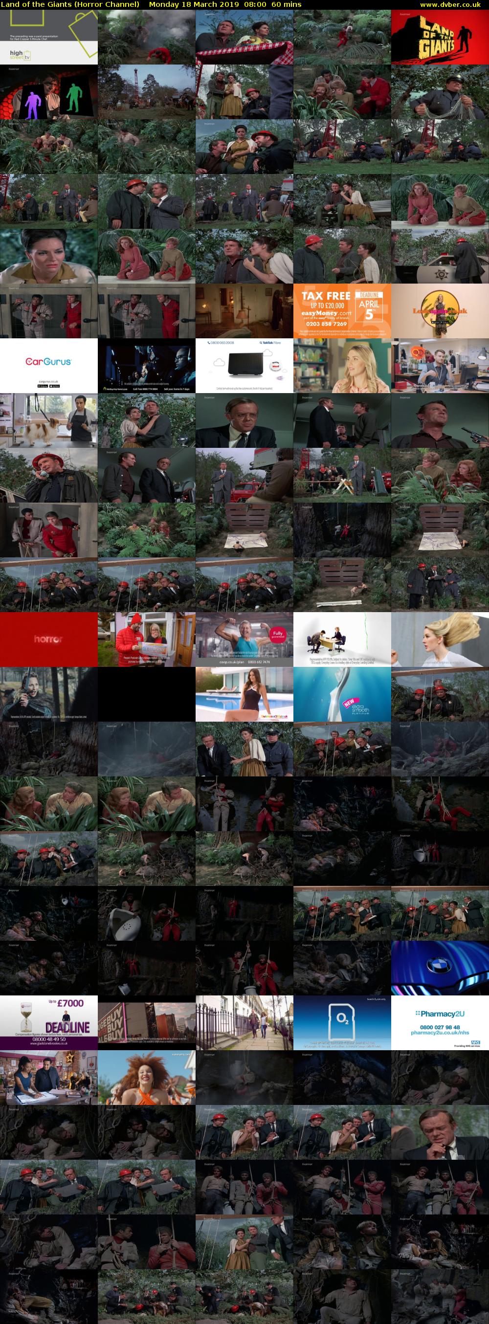 Land of the Giants (Horror Channel) Monday 18 March 2019 08:00 - 09:00