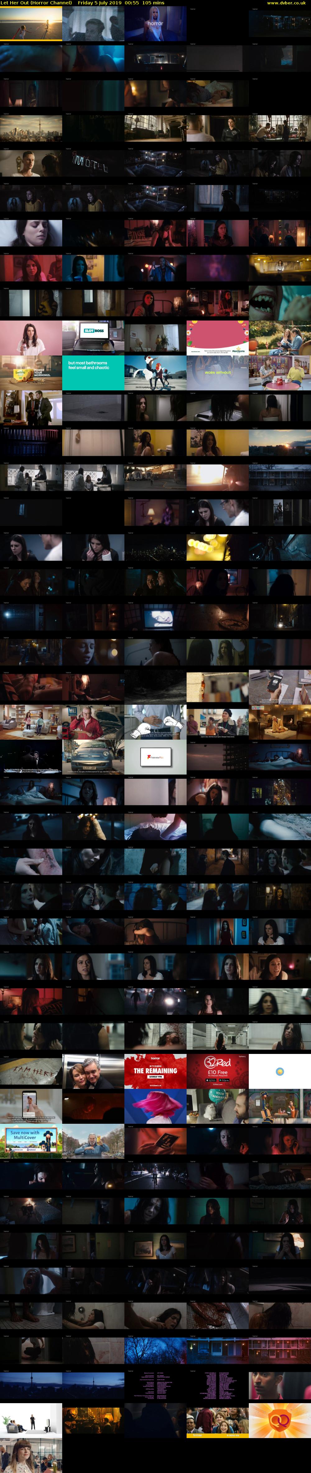 Let Her Out (Horror Channel) Friday 5 July 2019 00:55 - 02:40