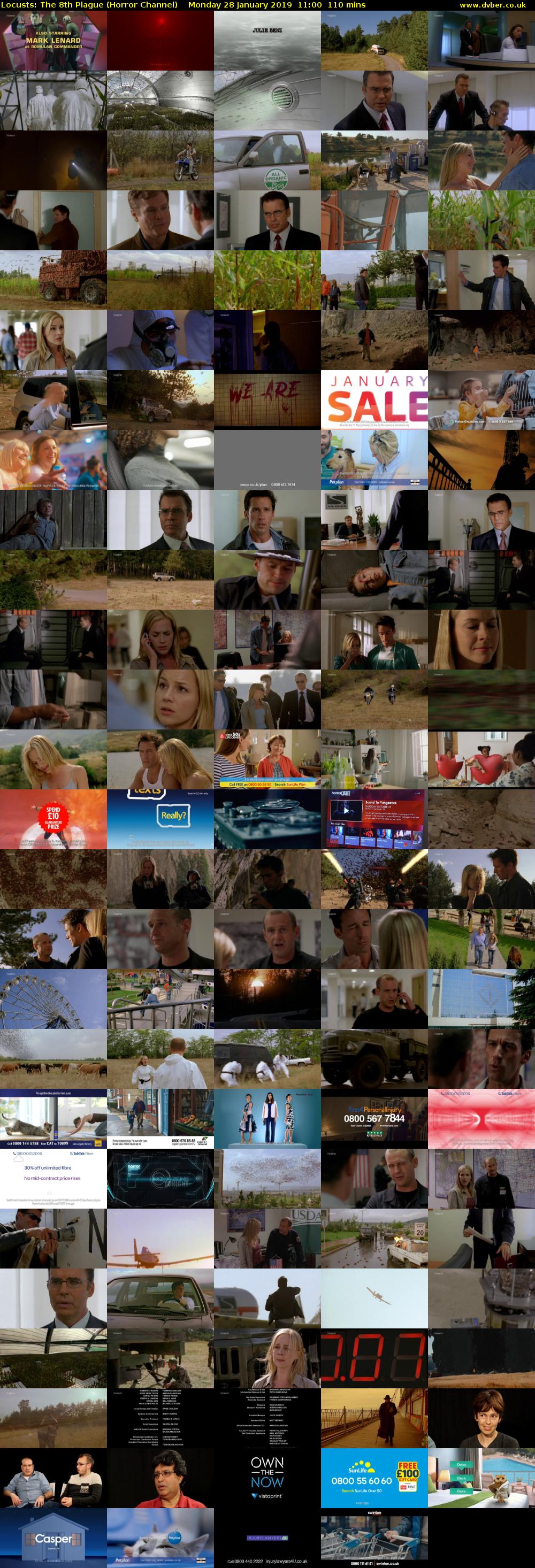 Locusts: The 8th Plague (Horror Channel) Monday 28 January 2019 11:00 - 12:50