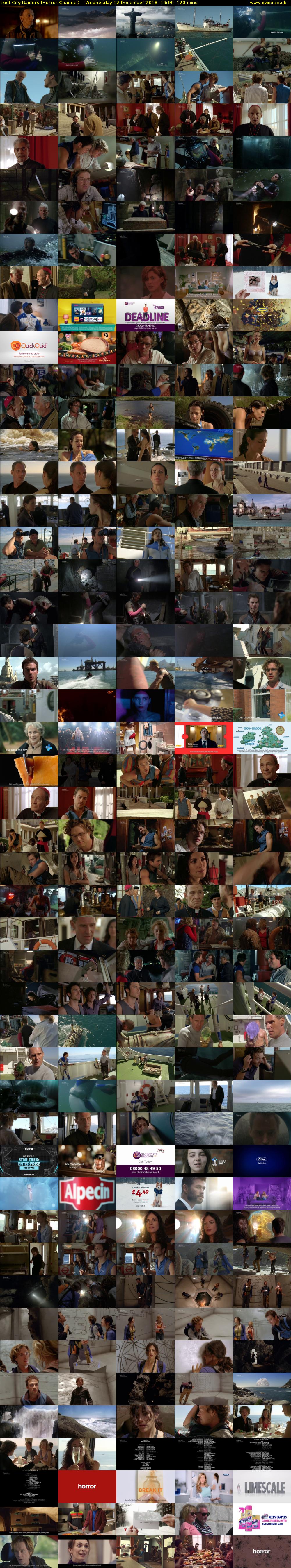 Lost City Raiders (Horror Channel) Wednesday 12 December 2018 16:00 - 18:00