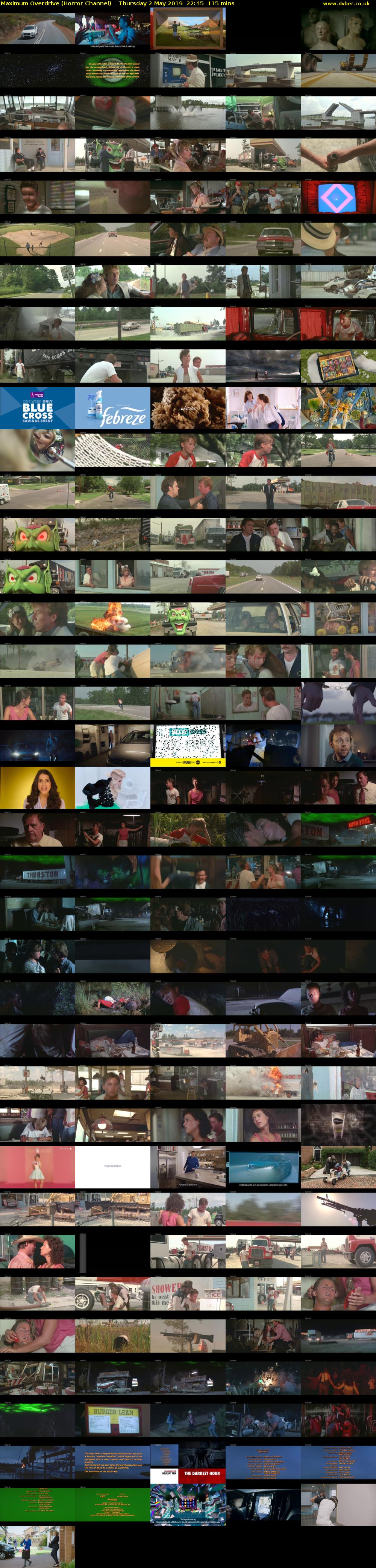 Maximum Overdrive (Horror Channel) Thursday 2 May 2019 22:45 - 00:40
