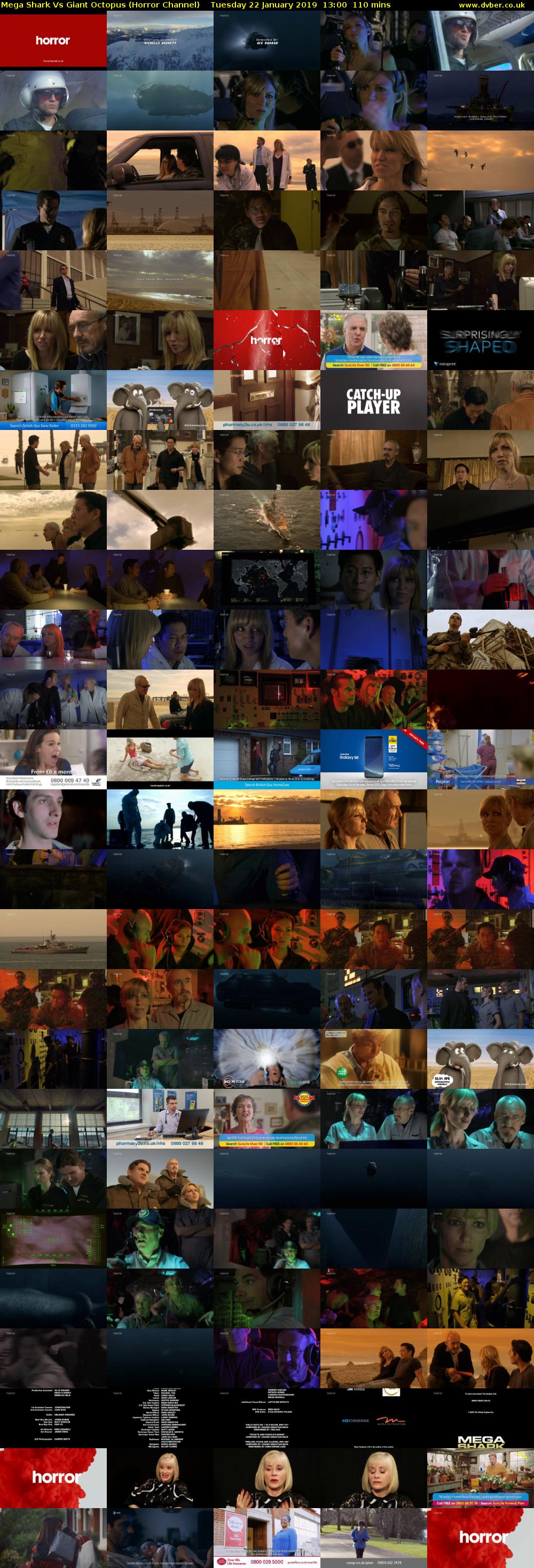 Mega Shark Vs Giant Octopus (Horror Channel) Tuesday 22 January 2019 13:00 - 14:50