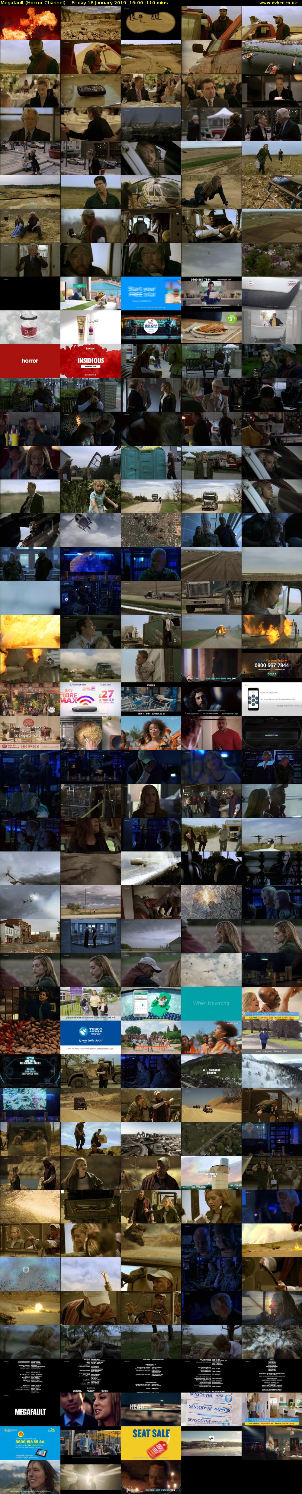 Megafault (Horror Channel) Friday 18 January 2019 16:00 - 17:50