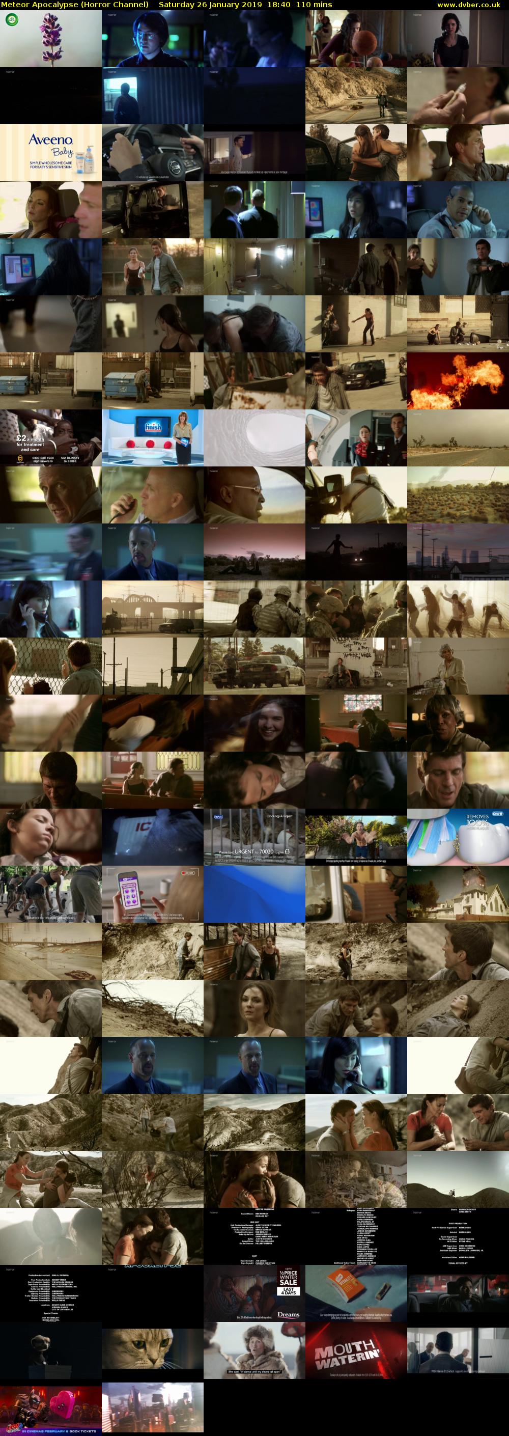 Meteor Apocalypse (Horror Channel) Saturday 26 January 2019 18:40 - 20:30