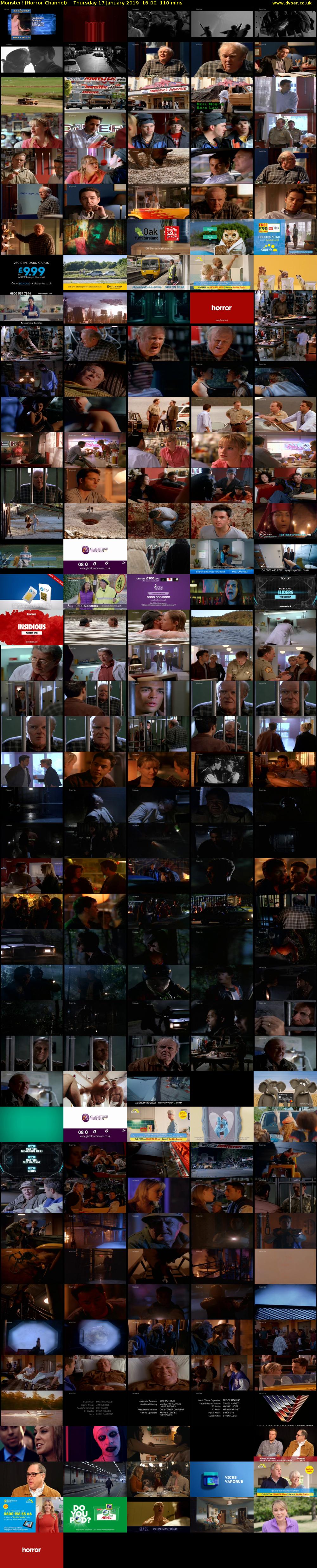 Monster! (Horror Channel) Thursday 17 January 2019 16:00 - 17:50