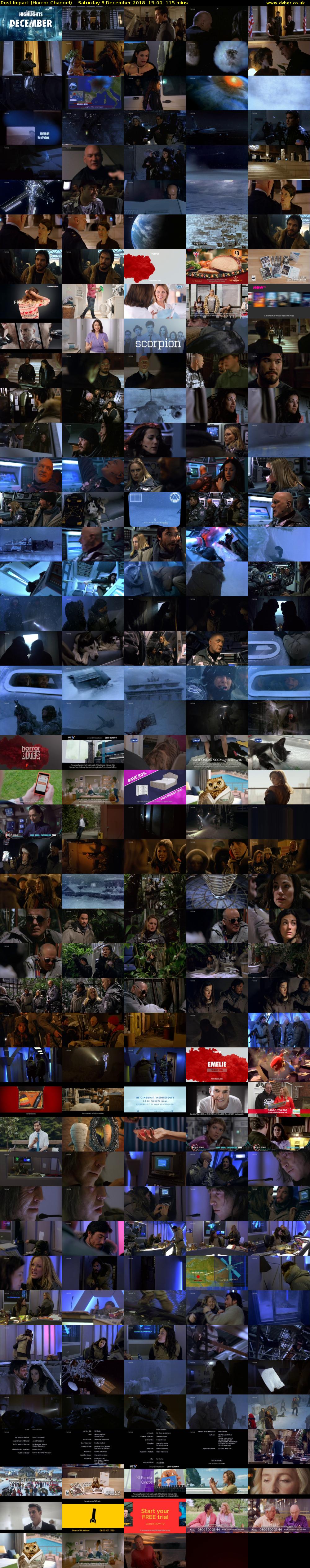 Post Impact (Horror Channel) Saturday 8 December 2018 15:00 - 16:55