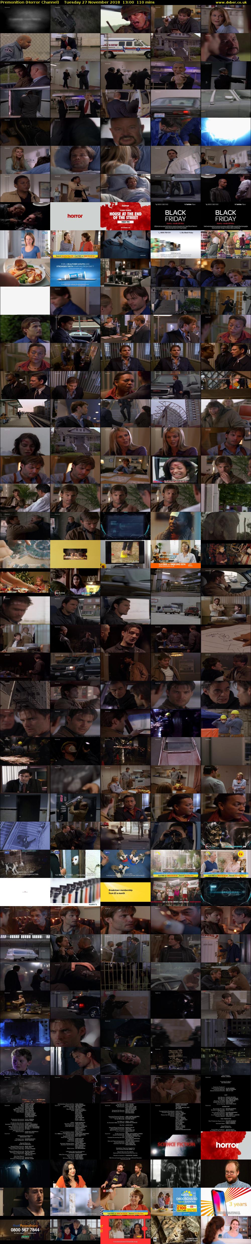 Premonition (Horror Channel) Tuesday 27 November 2018 13:00 - 14:50