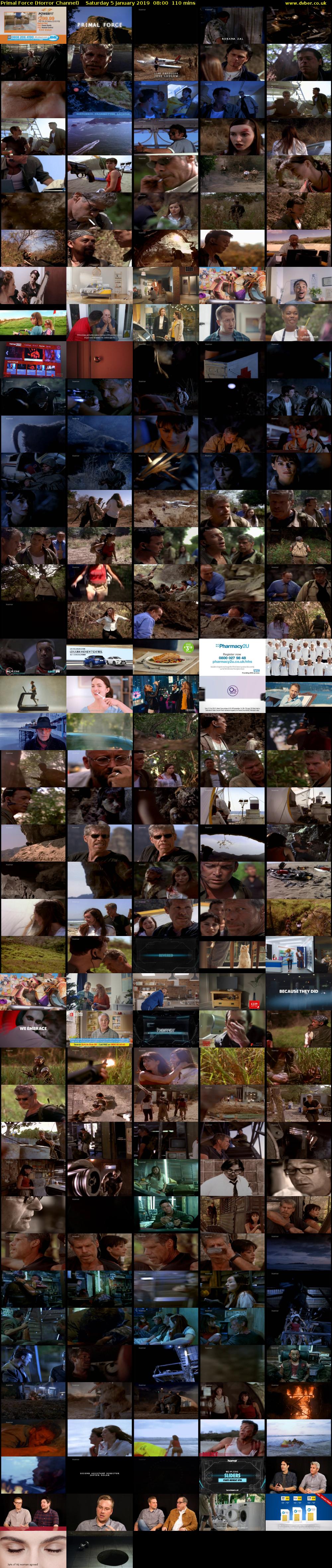 Primal Force (Horror Channel) Saturday 5 January 2019 08:00 - 09:50