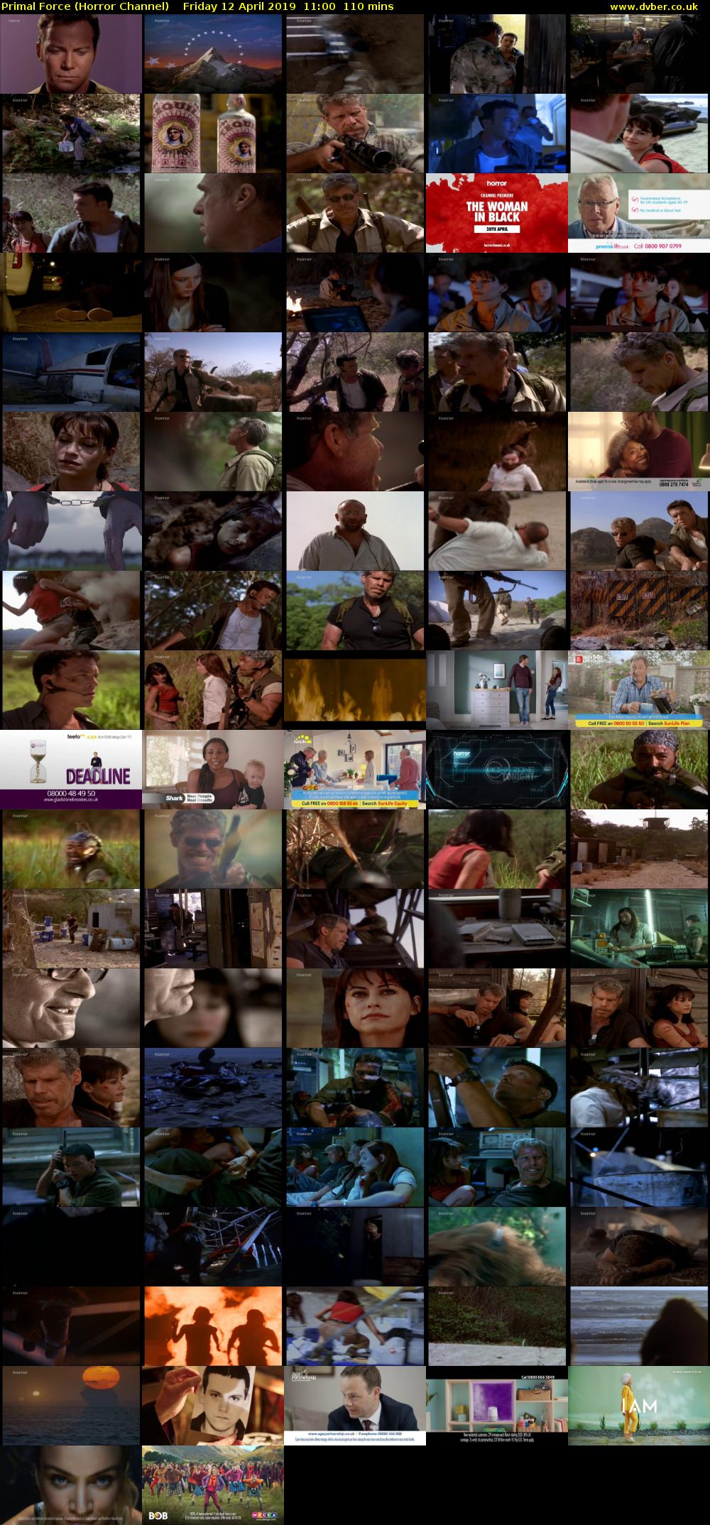 Primal Force (Horror Channel) Friday 12 April 2019 11:00 - 12:50