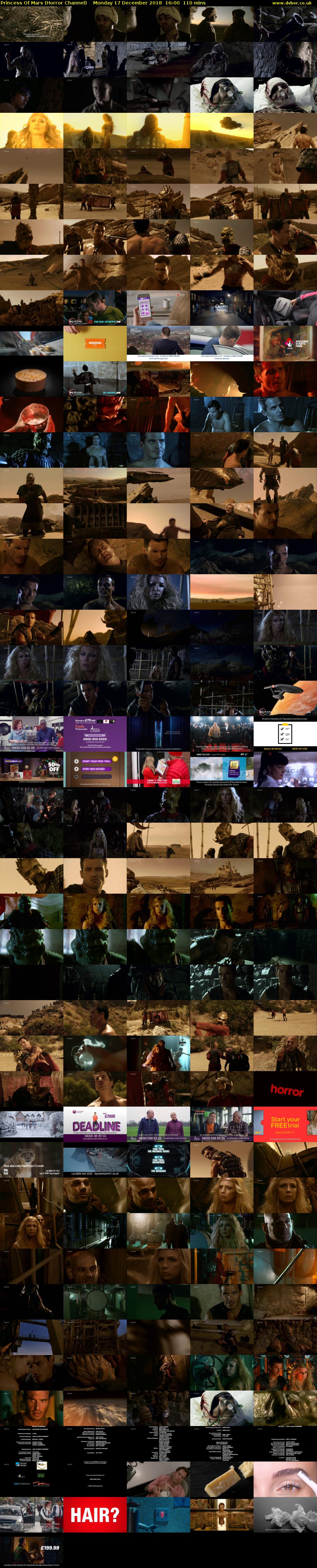 Princess Of Mars (Horror Channel) Monday 17 December 2018 16:00 - 17:50