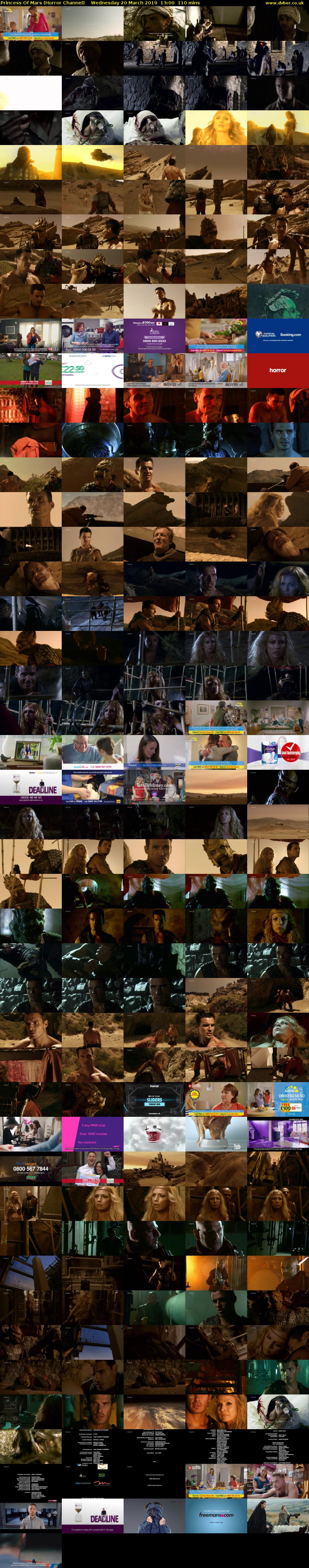Princess Of Mars (Horror Channel) Wednesday 20 March 2019 13:00 - 14:50