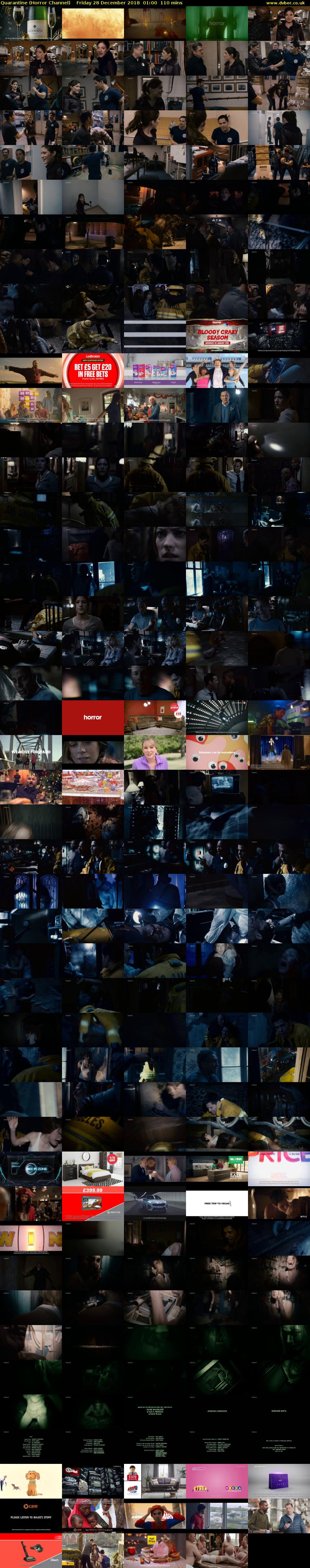 Quarantine (Horror Channel) Friday 28 December 2018 01:00 - 02:50